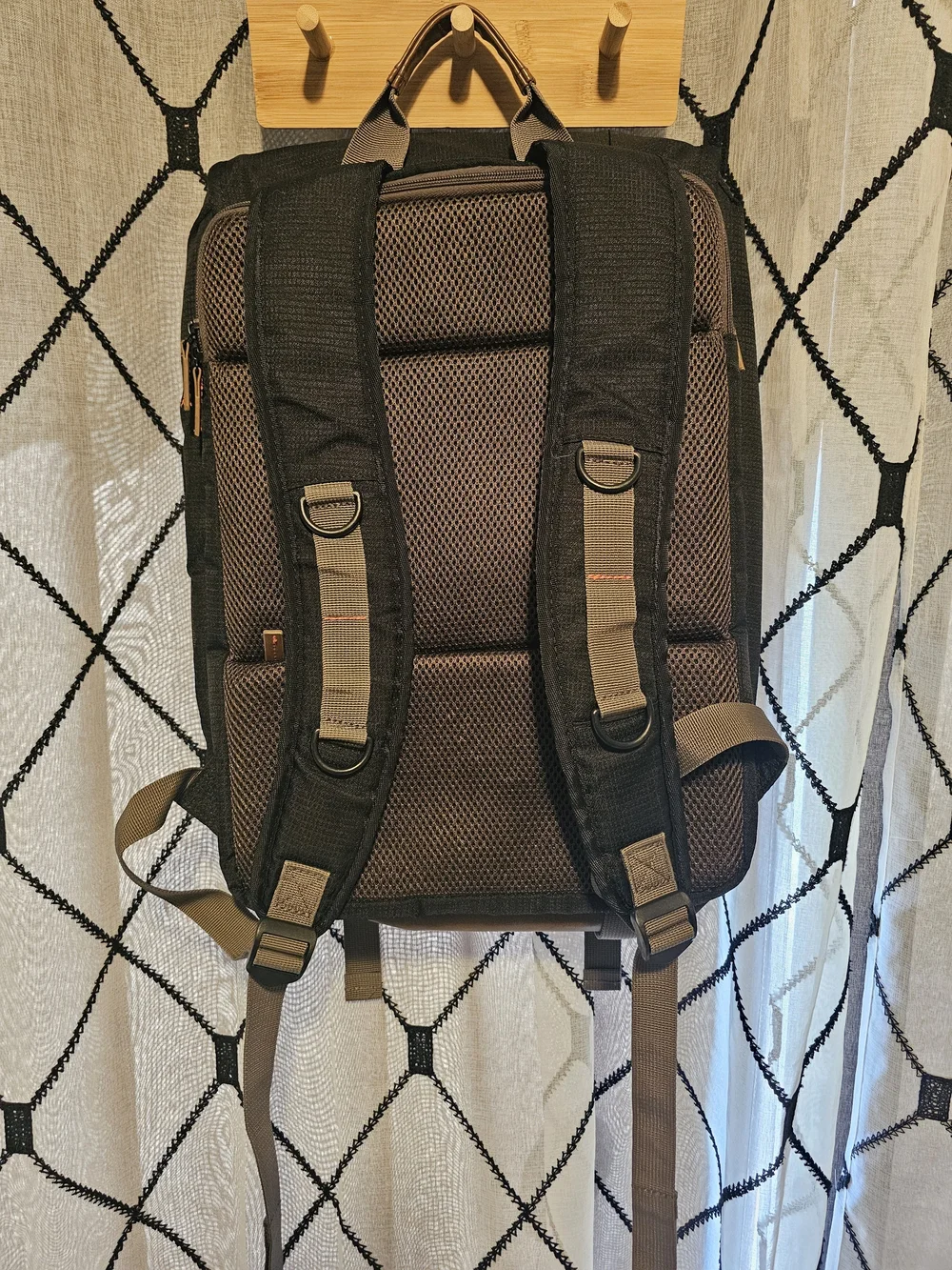 Lenovo Black Canvas Backpack with Brown 